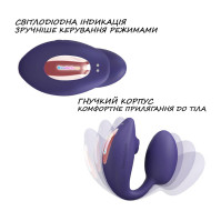 Віброяйце з вакуумною кліторальною стимуляцією Love To Love Wonderlover MIDNIGHT INDIGO
