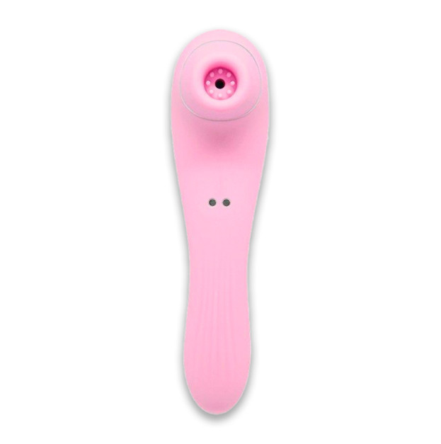Вібратор та вакуумний стимулятор Alive Midnight Quiver Pink