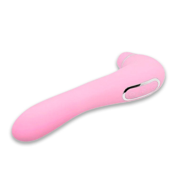 Вібратор та вакуумний стимулятор Alive Midnight Quiver Pink
