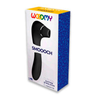 Вакуумний стимулятор з вібрацією Wooomy Smoooch Black Clitoral