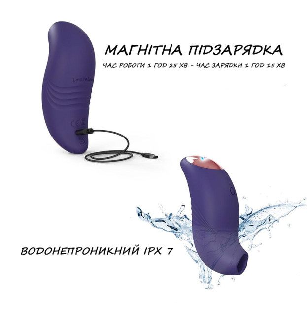 Вакуумний кліторальний стимулятор  Love To Love BELIEVER MIDNIGHT INDIGO