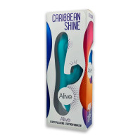 Вібратор-кролик з вакуумом і стимуляцією точки G Alive Caribbean Shine Blue