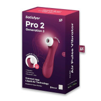 Вакуумний кліторальний стимулятор Satisfyer Pro 2 Generation 3 with Liquid Air Connect App Wine Red