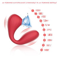 Вакуумный стимулятор для клитора и вагины Magic Motion Bobi Red