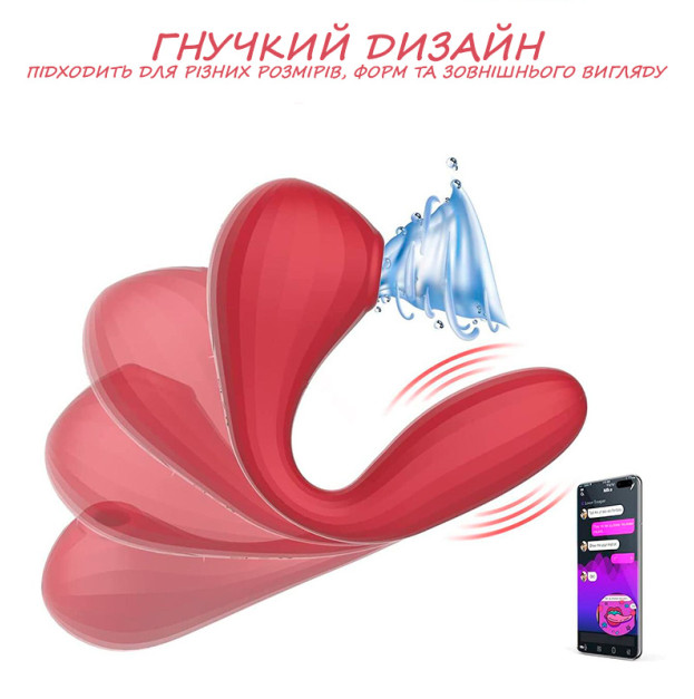 Вакуумный стимулятор для клитора и вагины Magic Motion Bobi Red