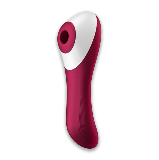 Кліторальний вакуумний вібратор Satisfyer Dual Crush Wine Red