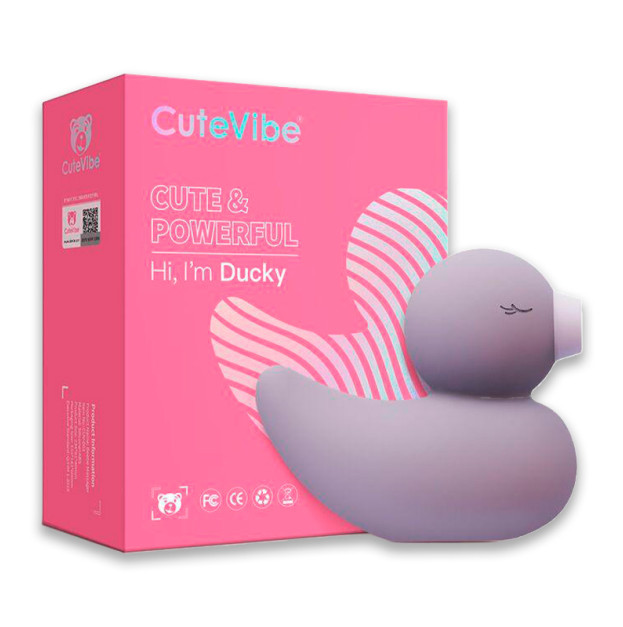 Вакуумний вібратор CuteVibe Ducky Grey