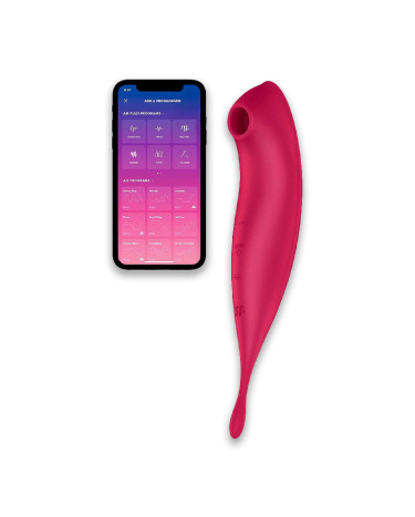 Вакуумний стимулятор Satisfyer Twirling Pro Plus Dark Red