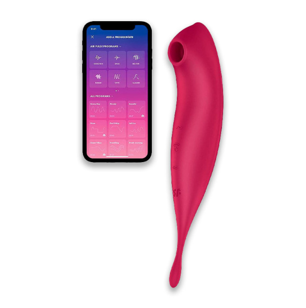 Вакуумний стимулятор Satisfyer Twirling Pro Plus Dark Red