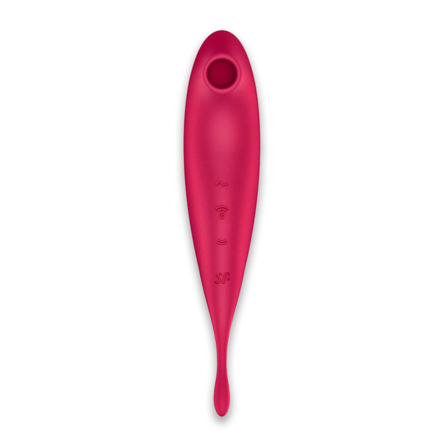 Вакуумний стимулятор Satisfyer Twirling Pro Plus Dark Red