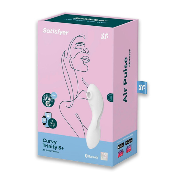 Вакуумный стимулятор с вибрацией Satisfyer Curvy Trinity 5 White