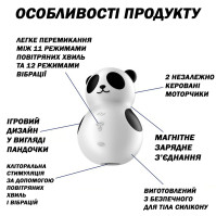 Вакуумний стимулятор з вібрацією Satisfyer Pocket Panda