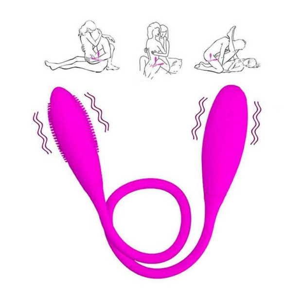Гибкий двойной вибратор Baile Pretty Love Snaky Vibe розовый