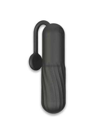 Waterproof Vibrating Bullet with Tail Black