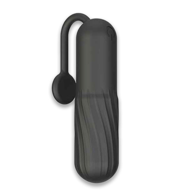 Waterproof Vibrating Bullet with Tail Black
