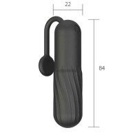 Waterproof Vibrating Bullet with Tail Black