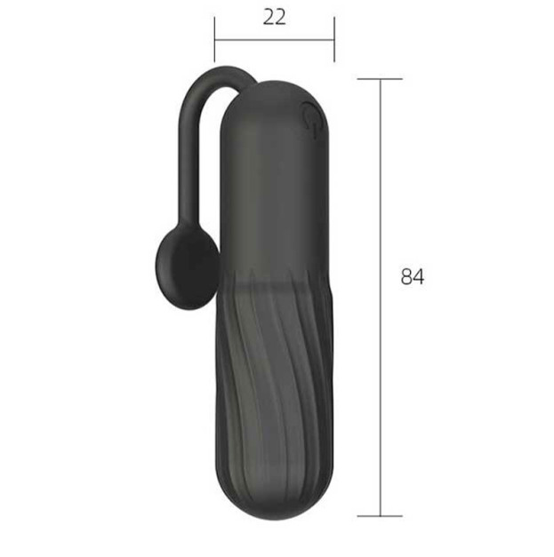 Waterproof Vibrating Bullet with Tail Black