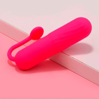 Waterproof Vibrating Bullet with Tail Pink