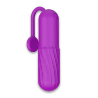 Waterproof Vibrating Bullet with Tail Purple