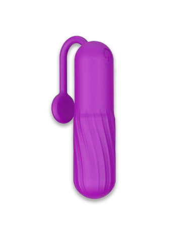 Waterproof Vibrating Bullet with Tail Purple