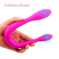 Double-sided flexible vibrator Toy Joy Infinity Double Dildo pink