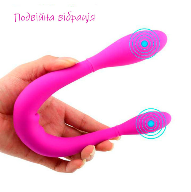 Double-sided flexible vibrator Toy Joy Infinity Double Dildo pink