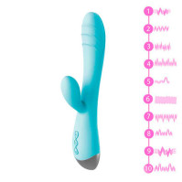 Vibrator rabbit for clitoris and G-spot blue