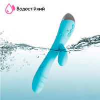 Vibrator rabbit for clitoris and G-spot blue