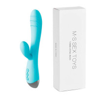 Vibrator rabbit for clitoris and G-spot blue