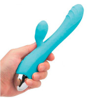 Vibrator rabbit for clitoris and G-spot blue