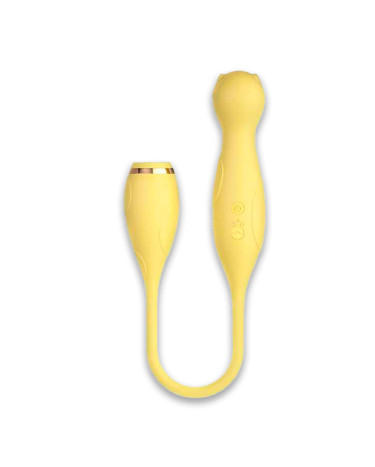 Double-sided flexible multifunctional vibrator LILO yellow