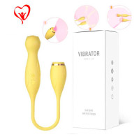 Double-sided flexible multifunctional vibrator LILO yellow