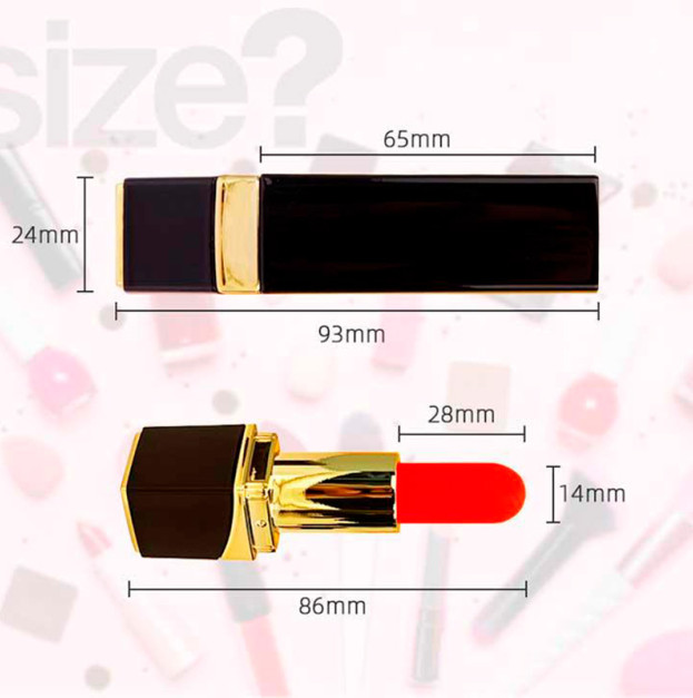 Вібратор для клітора "Помада" USB чорний
