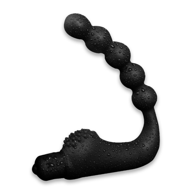 Anal Plug Prostate Massager with Vibration Narrow Balls Roger Five Black