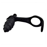 Prostate Stimulator with Penis and Scrotum Ring Black