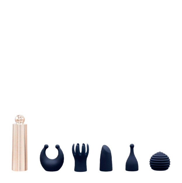 Вибромассажер с насадками Pillow Talk Secrets Desires 6-Piece Mini Massager Set Navy