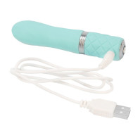 Вібратор PILLOW TALK Flirty Teal з кристалом Swarovski