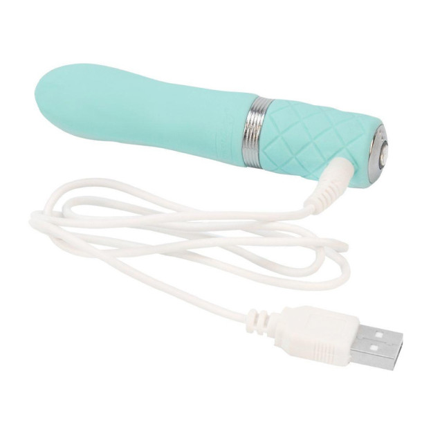 Вібратор PILLOW TALK Flirty Teal з кристалом Swarovski