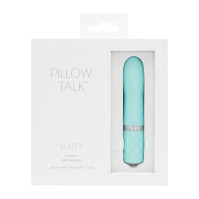 Вібратор PILLOW TALK Flirty Teal з кристалом Swarovski