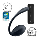 Віброяйце Satisfyer Ribbed Petal Connect App Black