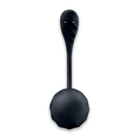 Виброяйцо Satisfyer Ribbed Petal Connect App Black