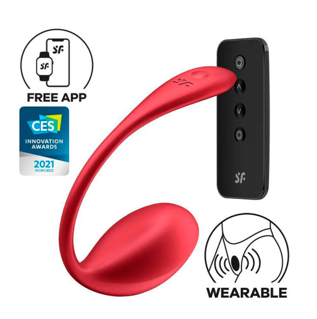 Віброяйце Satisfyer Shiny Petal Connect App Red