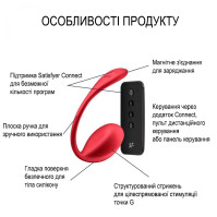 Віброяйце Satisfyer Shiny Petal Connect App Red