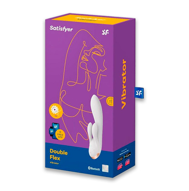 Смарт вібратор-кролик Satisfyer Double Flex White