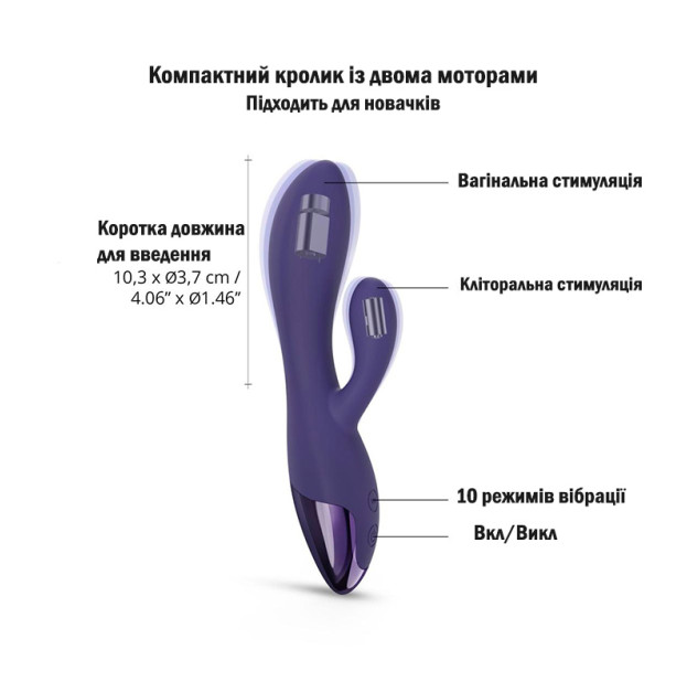Вібратор-кролик Love To Love Funky Bunny Midnight Indigo