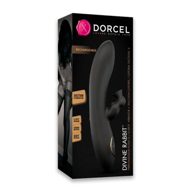 Вакуумний вібратор-кролик Dorcel Divine Rabbit Black