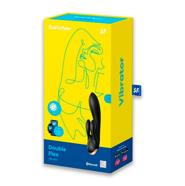 Смарт вібратор-кролик Satisfyer Double Flex Black