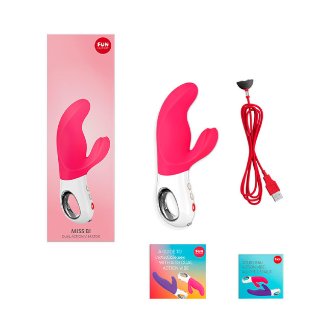 Вібратор-кролик Fun Factory MISS BI Pink White
