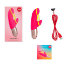 Мінівібратор-кролик зі стимулювальною стрічкою Fun Factory AMORINO Pink Neon Yellow