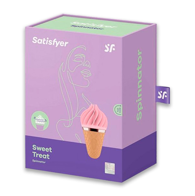 Вібратор спінатор Satisfyer Lay-On Sweet Treat Pink Brown
